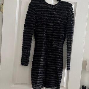 Elliat Cyanite Lace Black Mini Dress